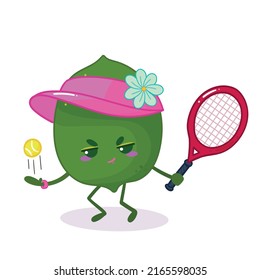 kawaii lime character summer sticker
