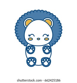 kawaii lion icon