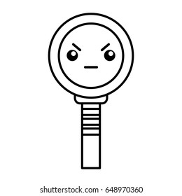 kawaii Magnifying glass cartoon