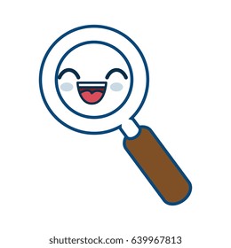 kawaii magnifying glass icon