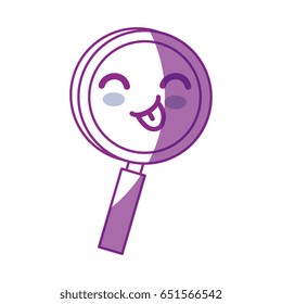 kawaii magnifying glass icon