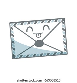 kawaii mail envelope postal stamp letter symbol