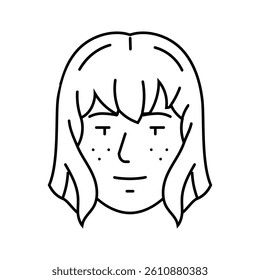 kawaii makeup line icon vector. kawaii makeup sign. isolated contour symbol black illustration