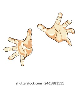 Kawaii manga hands in fighting position.