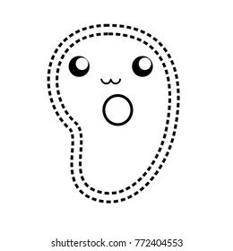 kawaii meat vector illustration