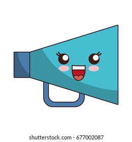 kawaii megaphone icon 