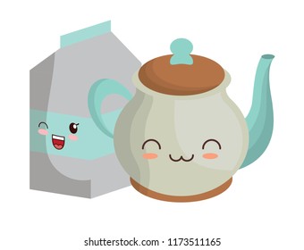 kawaii milk box icon