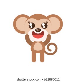 kawaii monkey animal toy