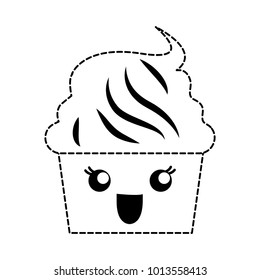 Kawaii muffin icon