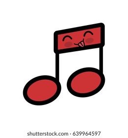 kawaii musical note icon