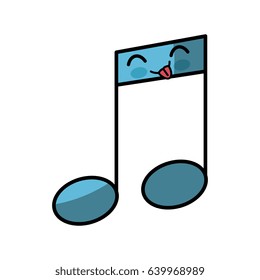 kawaii musical note icon