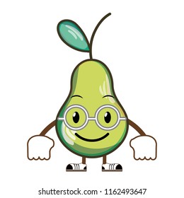 kawaii nerd delicious pear fruit