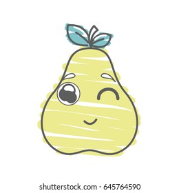 kawaii nice funny pear icon