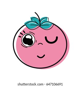 kawaii nice funny tomato vegetable