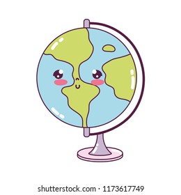 kawaii nice global map desk