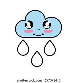 kawaii nice happy cloud raining