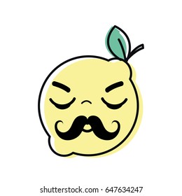 kawaii nice sleeping lemon fruit