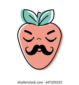 kawaii nice sleeping strawberry icon