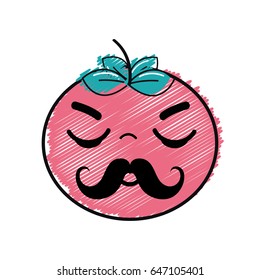 kawaii nice sleeping tomato vegetable