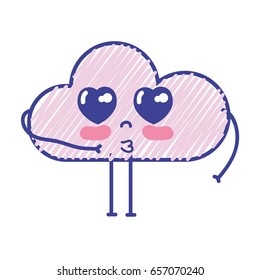 kawaii nice tender cloud with arms