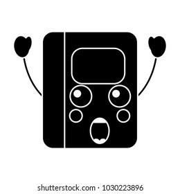 kawaii notebook school cartoon character