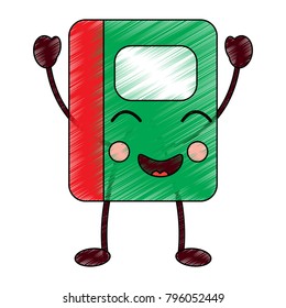 kawaii notebook school cartoon character