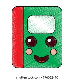 kawaii notebook school cartoon character