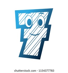 kawaii number character cartoon comic design image