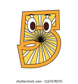 kawaii number character cartoon comic design image