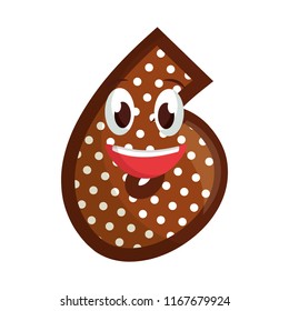 kawaii number character cartoon comic design image