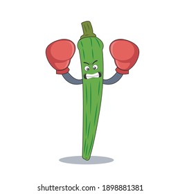 Kawaii Okra Cute Vector Design