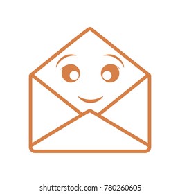 kawaii open envelope icon