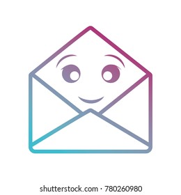kawaii open envelope icon