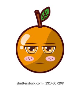 Kawaii Orange Cartoon Character Stock Vector (Royalty Free) 1314807299 ...