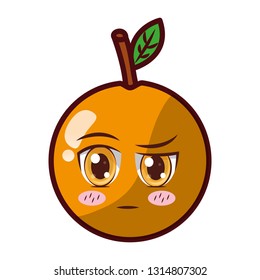 kawaii orange cartoon character