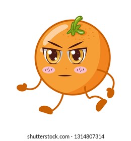kawaii orange cartoon character