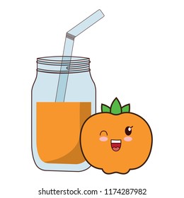 kawaii orange design
