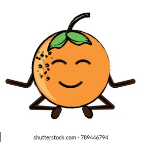 kawaii orange fruit icon