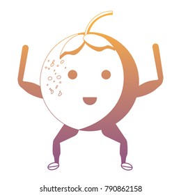 kawaii orange fruit icon
