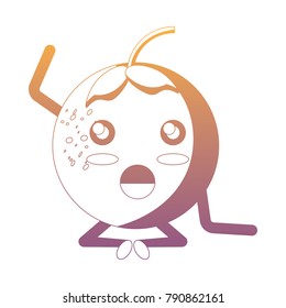 kawaii orange fruit icon