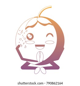 kawaii orange fruit icon