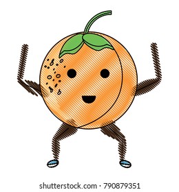 kawaii orange fruit icon