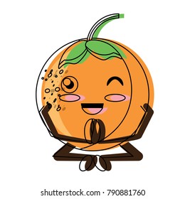 kawaii orange fruit icon