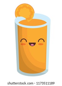 Kawaii Orange Juice Design