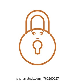 kawaii padlock icon