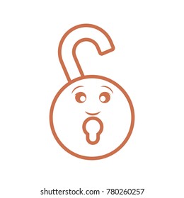 kawaii padlock icon