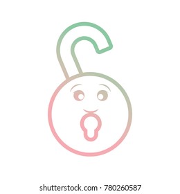 kawaii padlock icon