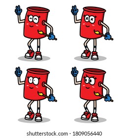 kawaii painter cartoon design illustration