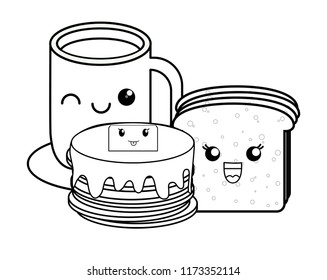 kawaii pancakes design