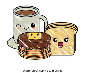 kawaii pancakes design